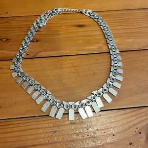 Premier Designs silver tone rhinestone necklace